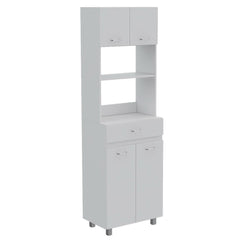 Microwave Cabinet Madison, Double Door, White Finish