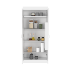 Pantry Cabinet Orlando, Five Shelves, White Finish