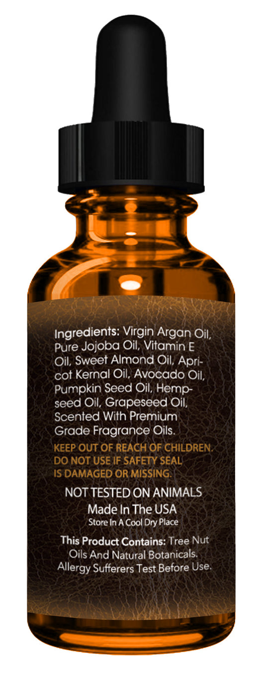 Beard Guru Premium Old Leather Beard Oils 1oz.