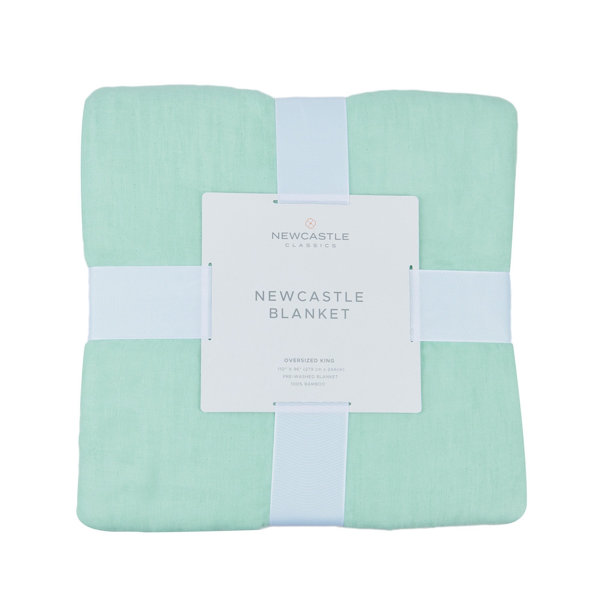Couverture Queen en bambou vert écume de mer