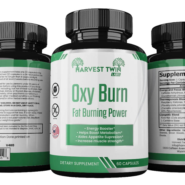 Harvest Oxy Burn Fat Burner - Twin Pack of 60 Capsules for Effective Weight Loss