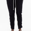 Men’s Black Ruched Jogger Pants with Drawstring