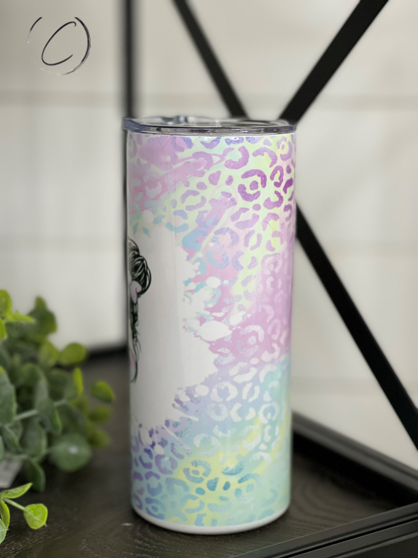 Vaso infantil de leopardo pastel