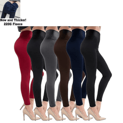 ¡Calzado! Leggings de mujer de vellón extra suave, elástico y de cintura alta 