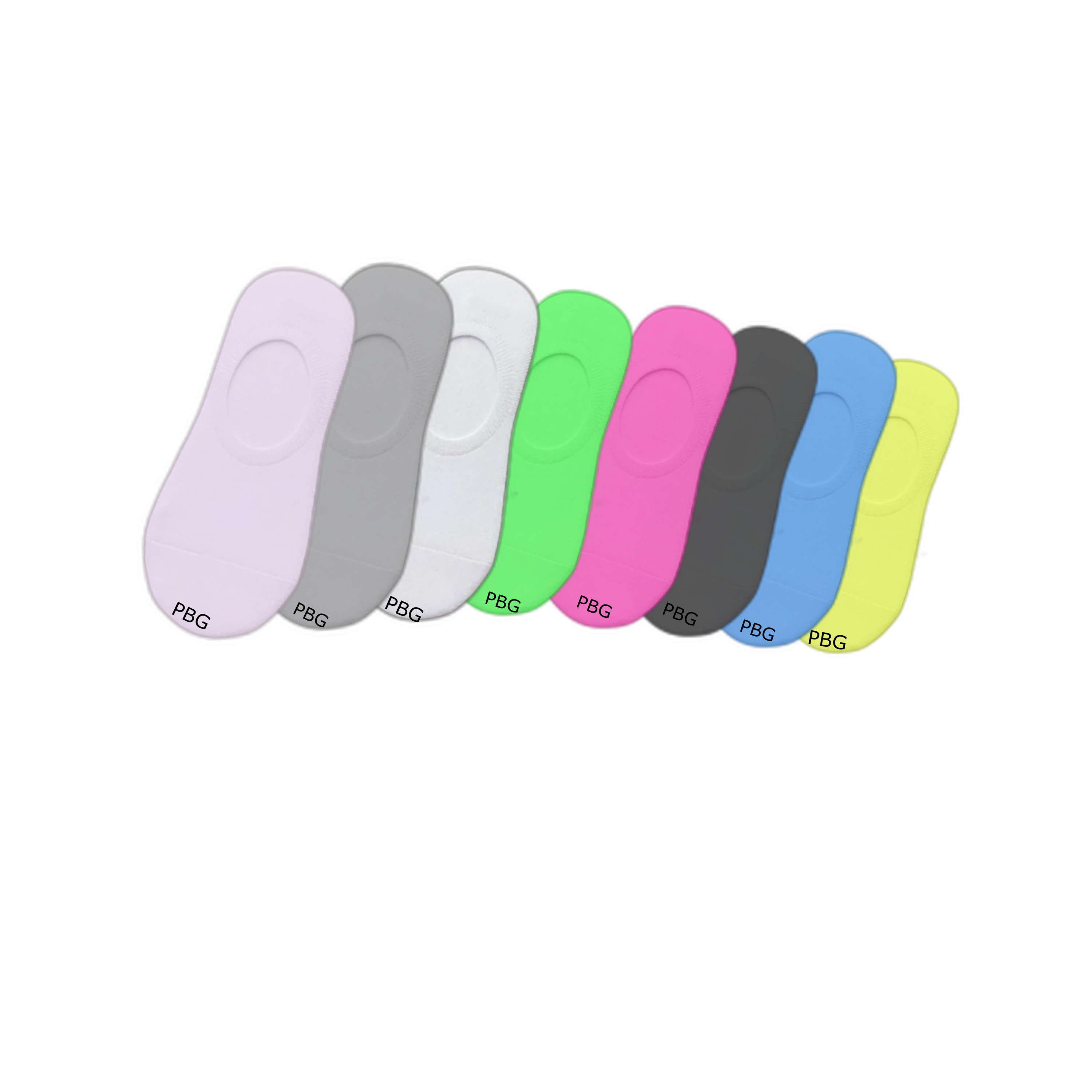Calcetines invisibles PBG para mujer, multicolor, tallas 9-11, 6.