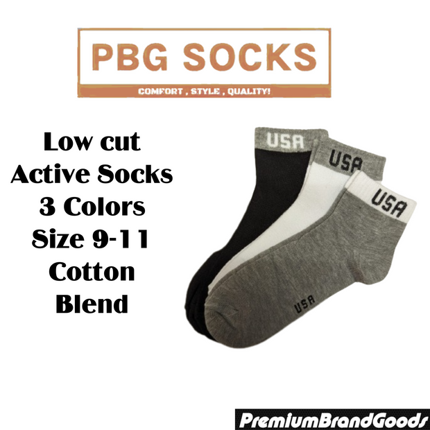 Unisex Cotton-Blend Low Cut Socks