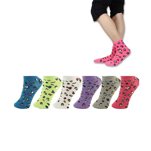 Women's Cheetah Print Ankle Socks