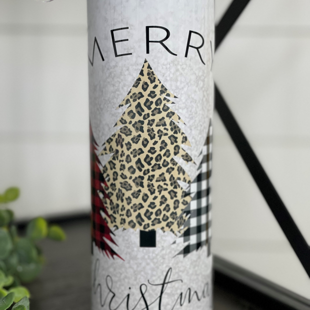 Plaid Leopard Tumbler