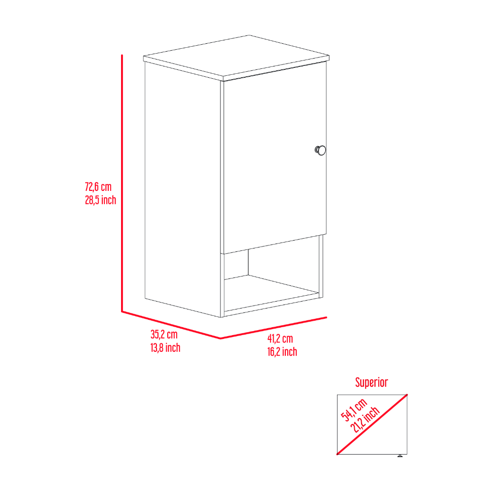 Medicine Cabinet, Two Internal Shelves, Light Gray Finish