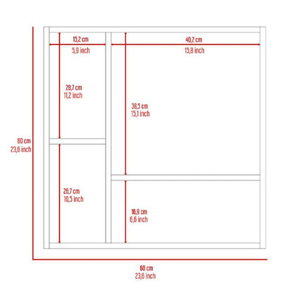 Medicine Cabinet, Four Internal Shelves, Single Door, Light