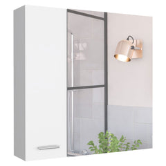 Medicine Cabinet Prague, Four Internal Shelves, Single Door, White