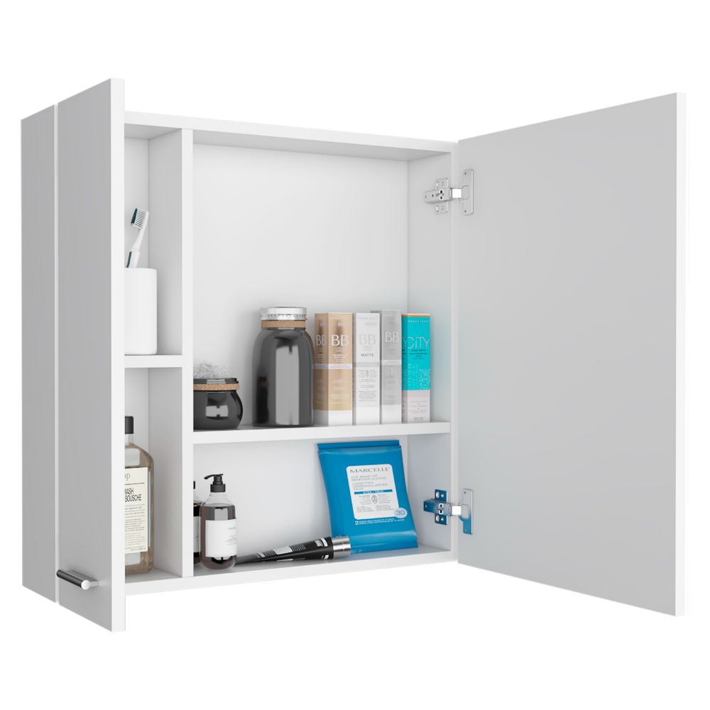 Medicine Cabinet, Four Internal Shelves, Single Door, White