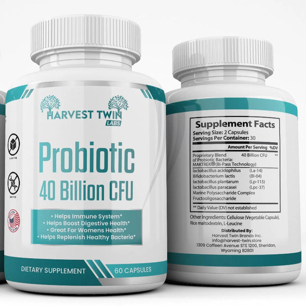 Harvest Twin Labs Probiotic 40 Billion CFU Dietary Supplement – 60 Capsules