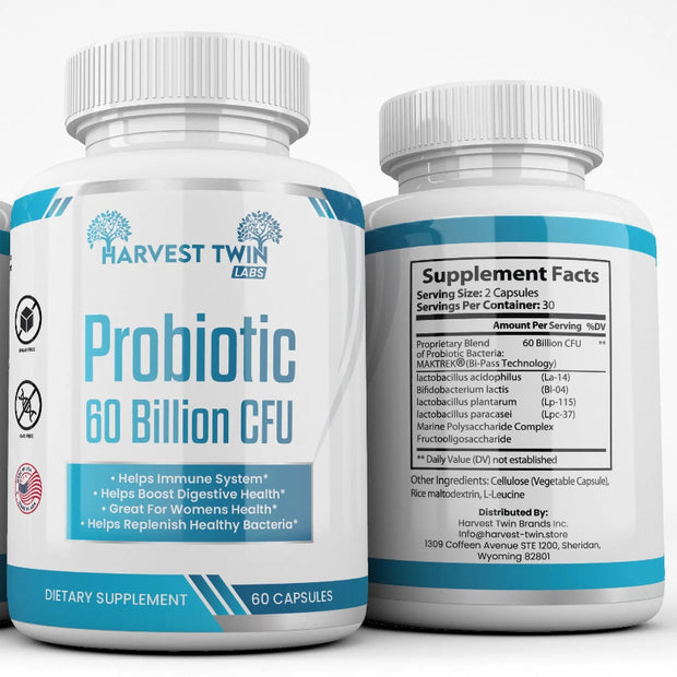 Harvest Twin Labs Probiotic 60 Billion CFU Dietary Supplement – 60 Capsules