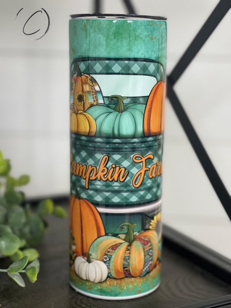 Rustic Pumpkin Truck Tumbler