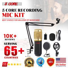 5Core Recording Microphone Podcast Bundle Professional Condenser