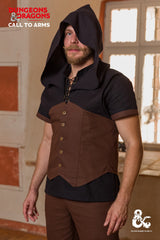 Dungeons & Dragons Rogue Hooded Vest Brown