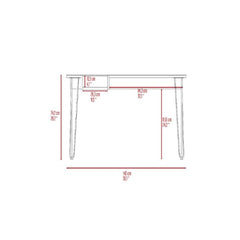 Writing Desk Bobex, Four Legs, Mahogany Finish