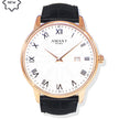 AMANT ROMA Classic Roman Numeral Dial Leather Strap Watch