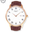 AMANT ROMA Classic Roman Numeral Dial Leather Strap Watch