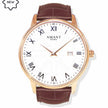 AMANT ROMA Classic Roman Numeral Dial Leather Strap Watch
