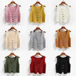 Knitted Button-Up Crop Vest – Stylish Casual Wear for Women | Multi-Color Options