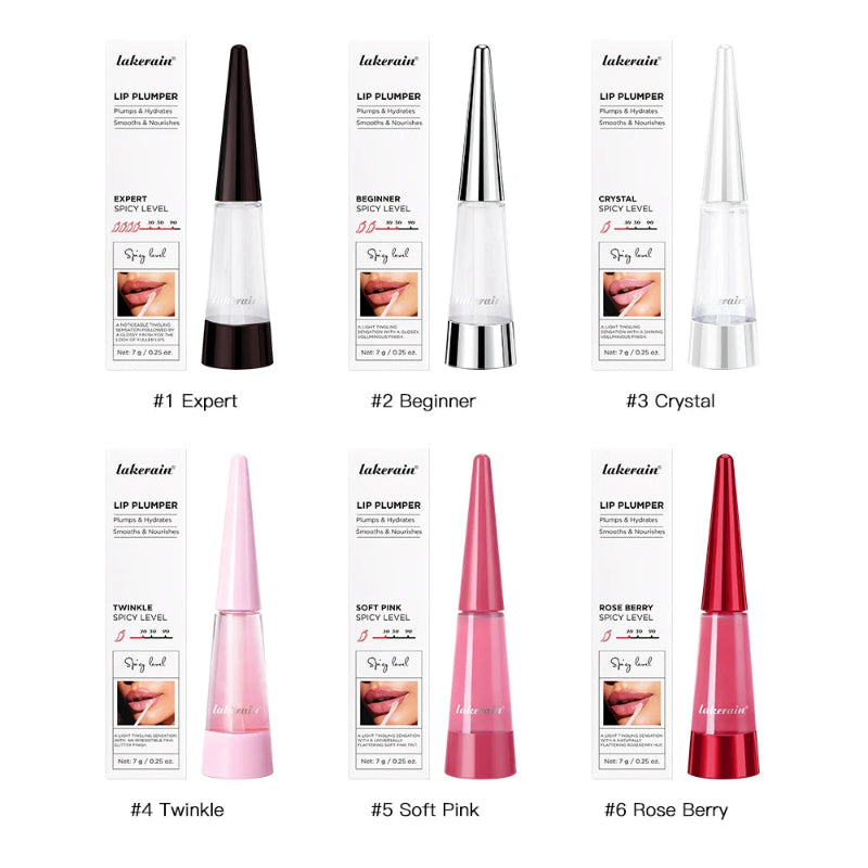 Lakerain Lip Plumper Gloss – Deep Hydration High-Shine Volumizing Lip Moisturizer