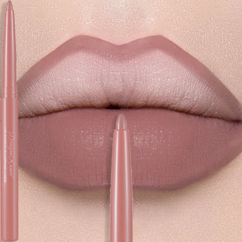 Matte Mauve Lipstick Pencil – Long-Lasting Waterproof Non-Stick Velvet Lipliner Crayon
