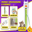 Automatic Interactive Cat Toy Flying Rope | Self Play Motion Teaser Toy for Cats & Kittens Stress Relief