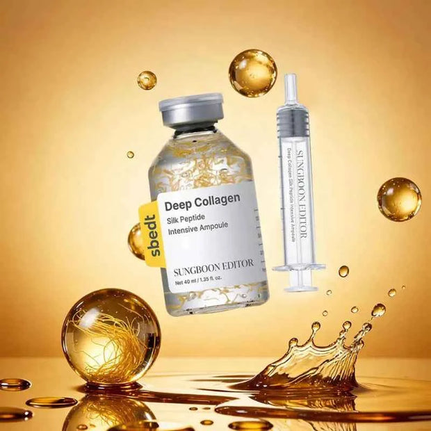 SUNGBOON EDITOR Deep Collagen Silk Peptide Intensive Ampoule Set with Precision Applicator
