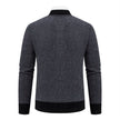 Men’s Vintage Plaid Knitted Cardigan with Button Front, V-Neck & Front Pockets