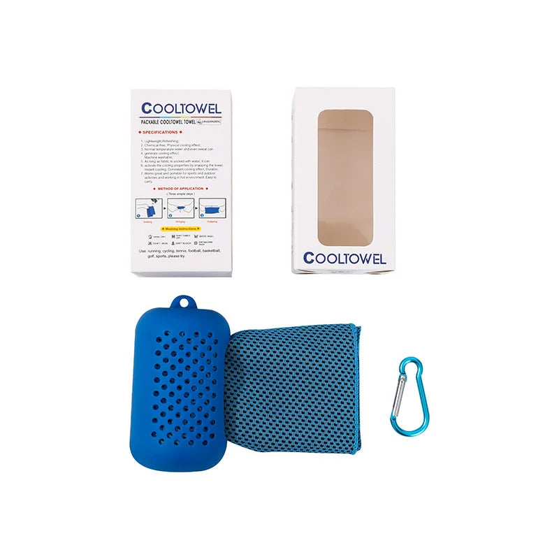 Cooling Towel with Silicone Capsule Case for Gym Running Travel and Outdoor Activities