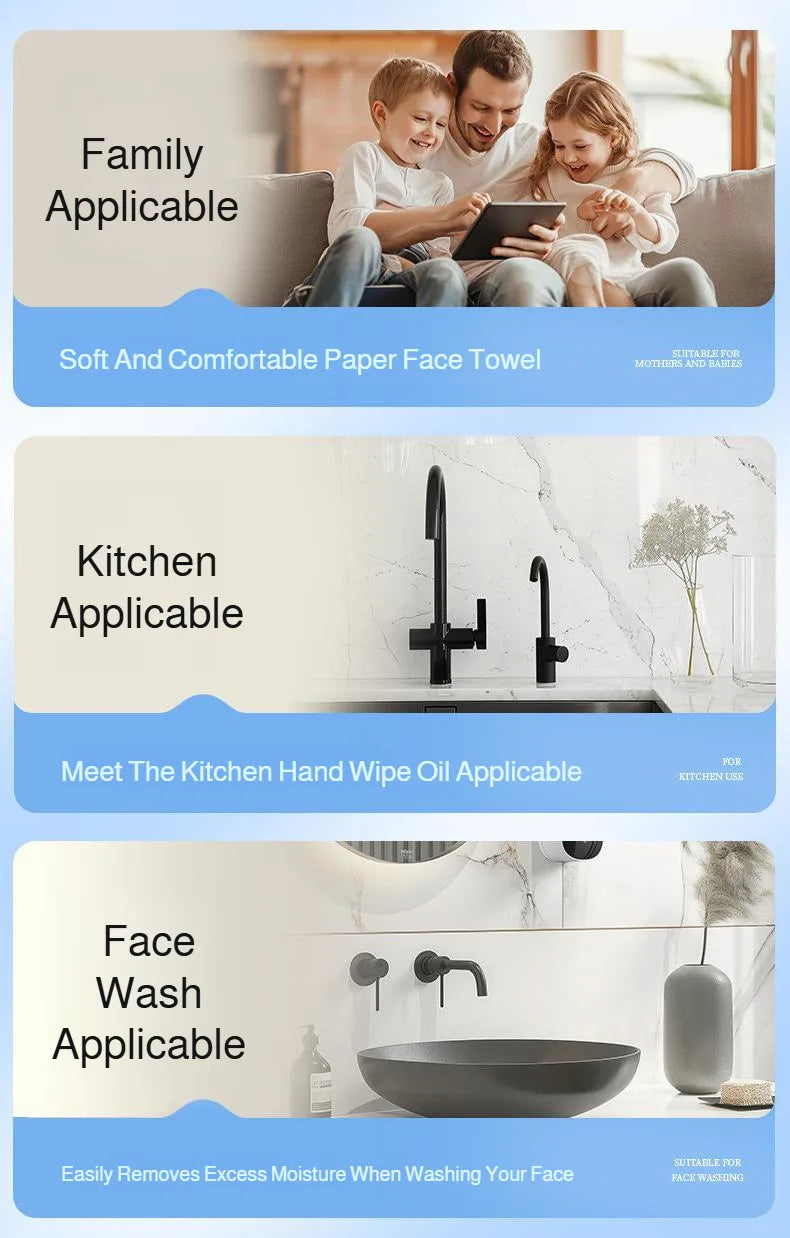 Manhua Household Tissue Paper 20 Packs Bulk 400 Sheets Each Thickened Soft Disposable Napkins for Home Daily Cleaning Face Towel
