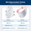 7-Color LED Facial Mask with Neck Light Therapy Mask – Wireless Rechargeable Skin Rejuvenation Beauty Device
