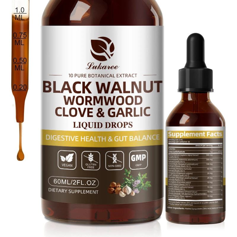 Lukaree Black Walnut Liquid Drops – 60ML (2 FL OZ)