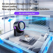 100-Speed Handheld Turbo Cooling Fan with Digital Display, Desktop Stand, Neck Strap & Type-C Charging