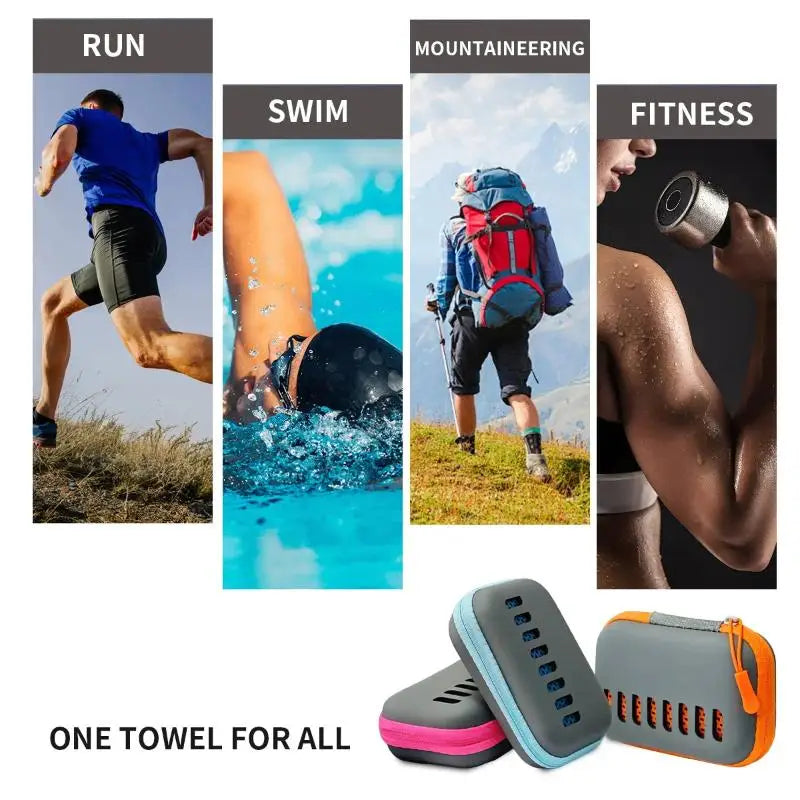 30×80cm Cooling Sports Towel with EVA Case