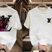 Louis Vuitton Floral Logo T-shirt – Stylish Casual Wear for Men | Black & White Options