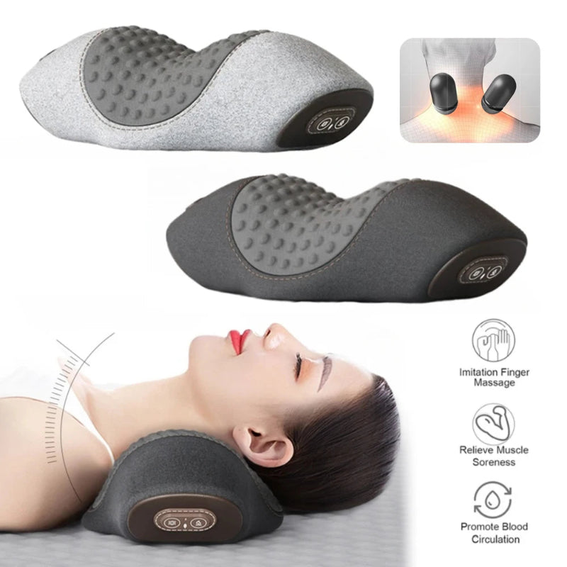 Electric Neck Massager Pillow – Cervical Support Pillow with Heating, Vibration Massage & Neck Relaxation
