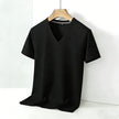Men’s Solid V-Neck Short-Sleeve Casual T-Shirt – Multiple Colors