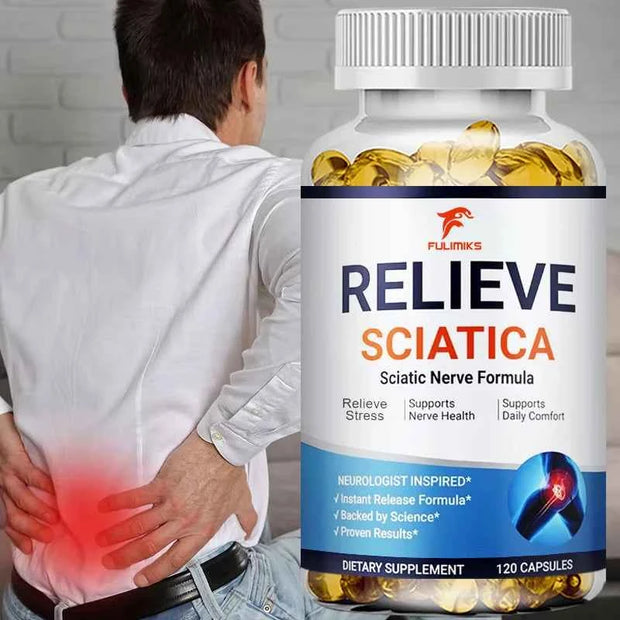 Relieve Sciatica Capsules - Helps Relieve Joint Pain Supports Daily Nervous System, Bone & Nerve Health Balances Inflammation