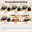 Wireless Electric Insulated Lunch Box 8000mAh Battery 60W Heating Food Warmer with 1L Stainless Steel Container
