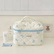The Jolly House Quilted Cosmetic Bags Set – Pink and Blue Floral