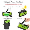 Solar Hand Crank Emergency Radio – 4000mAh Power Bank, NOAA AM/FM, SOS Alarm & LED Flashlight
