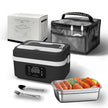 Wireless Electric Insulated Lunch Box 8000mAh Battery 60W Heating Food Warmer with 1L Stainless Steel Container