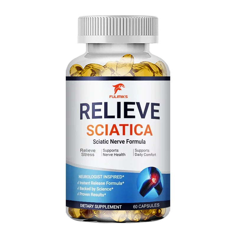 Relieve Sciatica Capsules - Helps Relieve Joint Pain Supports Daily Nervous System, Bone & Nerve Health Balances Inflammation