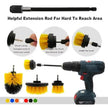 Electric Drill Scrubber Brush Kit for Car, Carpet & Glass