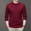 Men’s Classic Crewneck Knit Pullover Sweater – Long Sleeve Solid Color Casual Knitwear