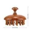 Wooden Body Massage Brush with 28 and 33 Rounded Comb Teeth, Finger Grip Handle & Hand Strap