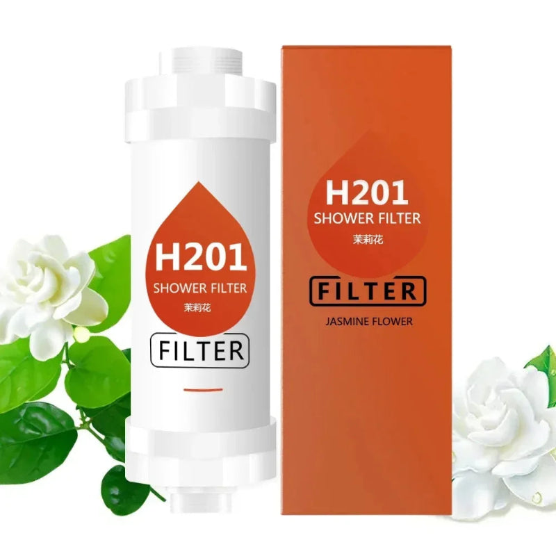 H201 Scented Shower Head Filter – Inline Bathroom Water Filter for Handheld, Fixed & Rainfall Showers